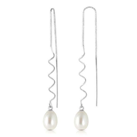 Galaxy Gold Products Jewelry - GOLD THREADED DANGLES EARRINGS WITH PEARLS